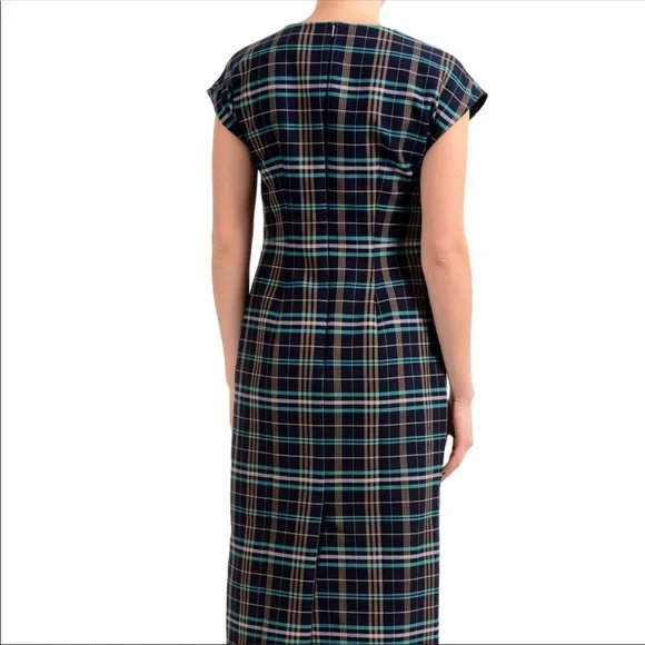 Hugo Boss NWT Daela Plaid Sleeveless Dress Sz 4 - Picture 6 of 11